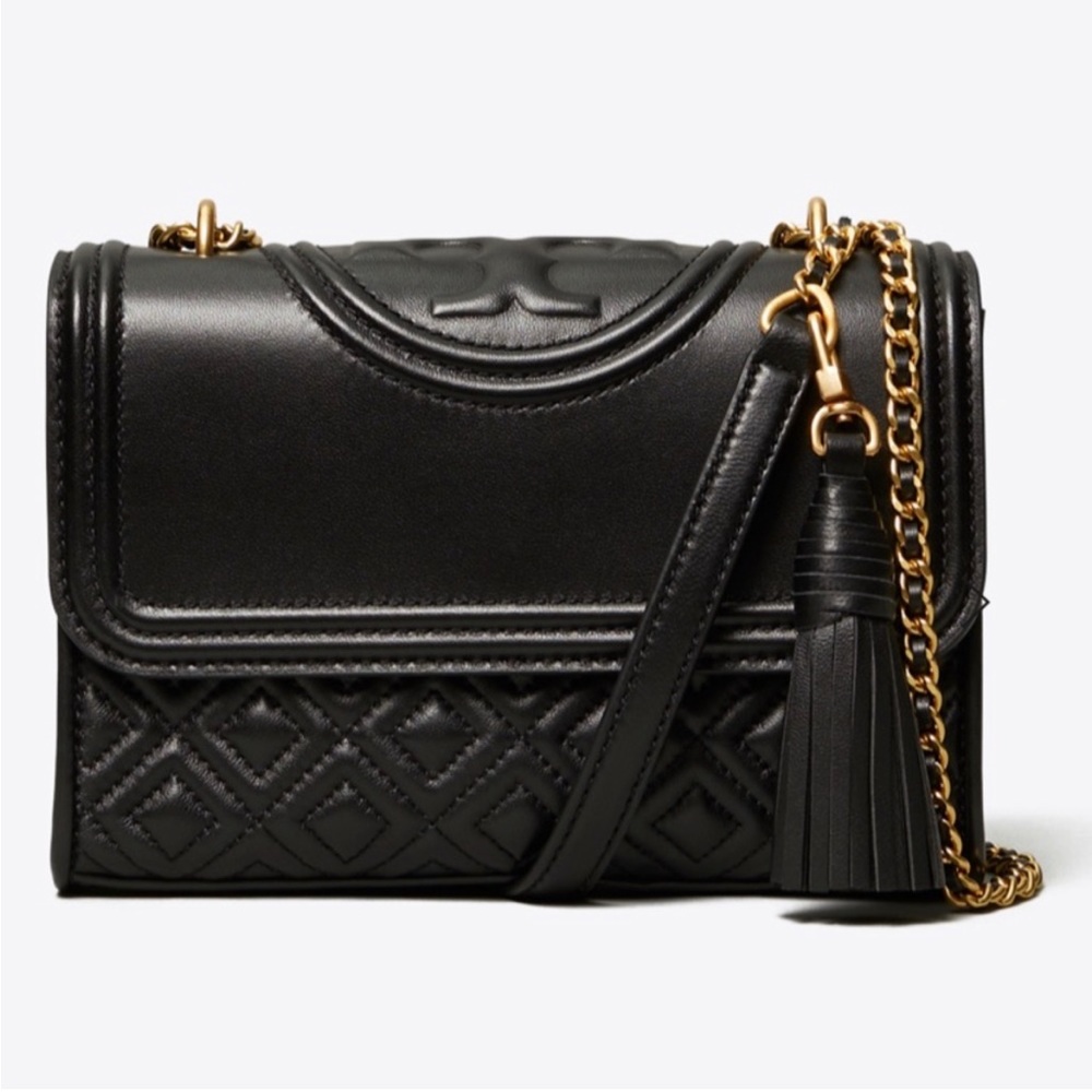 Tory Burch Small Black Flemming Quilted Crossbody Bag